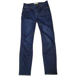 Madewell Women's 9" High-Rise Skinny Jeans in Dark Wash- Size 27